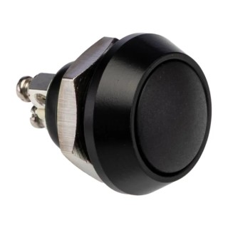 Bulgin Push Button Switch Momentary Panel Mount SPST 12 mm Cutout IP67 Silver Alloy Contacts MMP0120