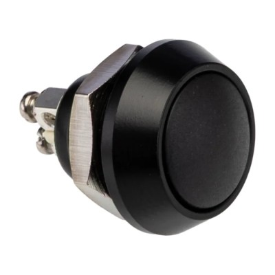 Bulgin Push Button Switch Momentary Panel Mount SPST 12 mm Cutout IP67 Silver Alloy Contacts MMP0120
