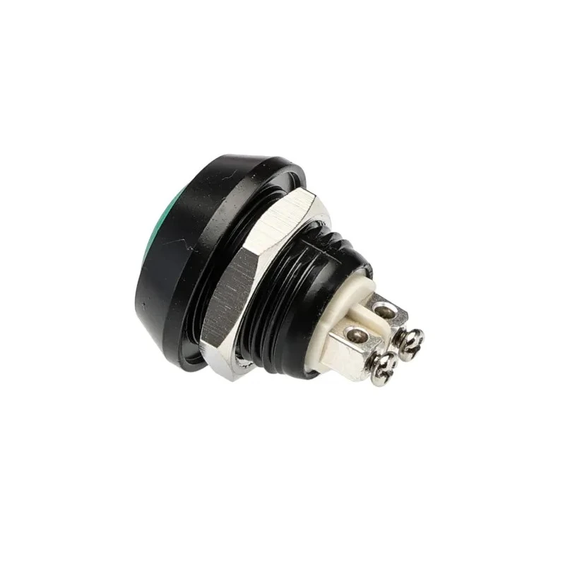 Bulgin Push Button Switch Momentary Panel Mount 12 mm Cutout SPST Green LED IP67 36 V dc 36 V ac MMP0120