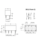 Panasonic PCB Signal Relay 12V DC Coil 3A DPDT DS2E-S-DC 12V