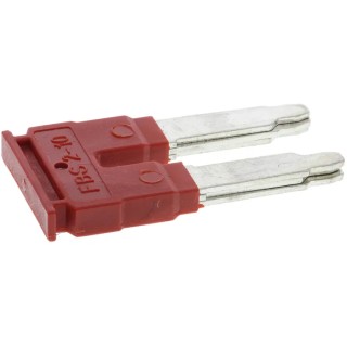 Phoenix Contact Copper Jumper Bar for DIN Rail Terminal Blocks, Red, FBS2-10