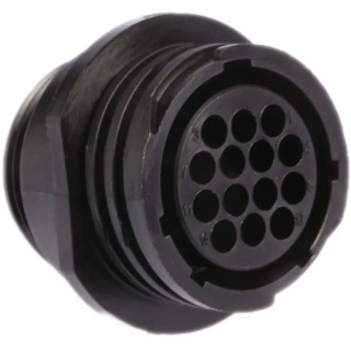 TE Connectivity Circular Connector Standard Size 14 Contacts Female Socket Cable Mount 250V 13A Thermoplastic 206043-3