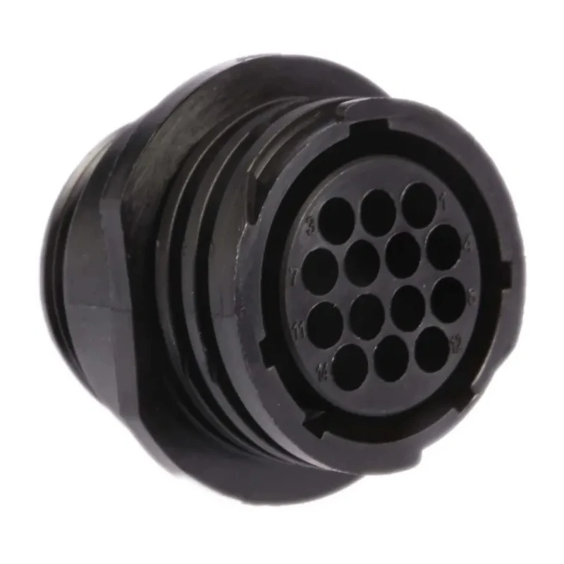 TE Connectivity Circular Connector Standard Size 14 Contacts Female Socket Cable Mount 250V 13A Thermoplastic 206043-3