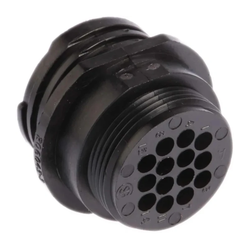 TE Connectivity Circular Connector Standard Size 14 Contacts Female Socket Cable Mount 250V 13A Thermoplastic 206043-3