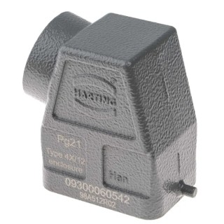 HARTING Han B Range Heavy Duty Power Connector Hood 1 Lever, 6B 09300060542