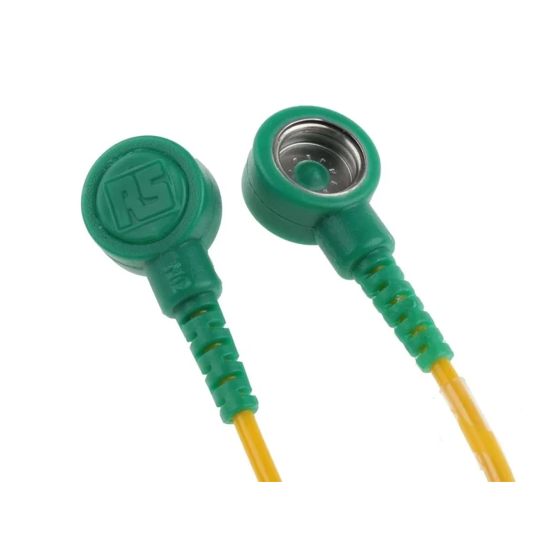 RS PRO ESD Grounding Cord 2m, Press Stud Termination, 10 mm Stud Size, EN 61340-5-1 Compliant 129-4874