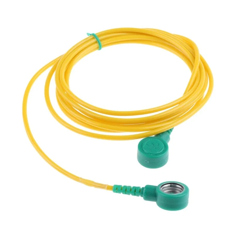 RS PRO ESD Grounding Cord 2m, Press Stud Termination, 10 mm Stud Size, EN 61340-5-1 Compliant 129-4874