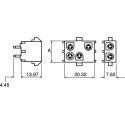 TE Connectivity Universal MATE-N-LOK Series Straight Through Hole PCB Header 3 Contacts 6.35 mm Pitch 1 Row 350789-1