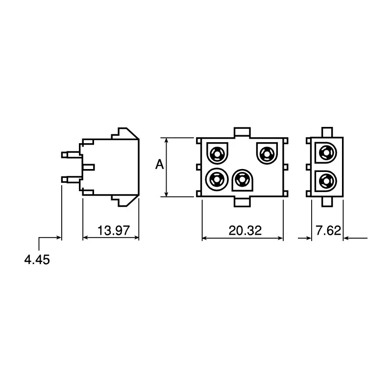 TE Connectivity Universal MATE-N-LOK Series Straight Through Hole PCB Header 3 Contact 6.35 mm Pitch 1 Row 350789-1