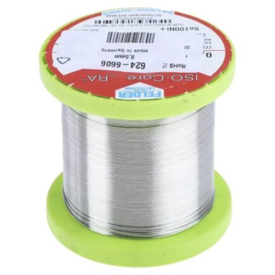 Felder Lottechnik Lead Free Solder Wire 0.5 mm Diameter, Rosin Based Flux, 227°C Melting Point 551894052037