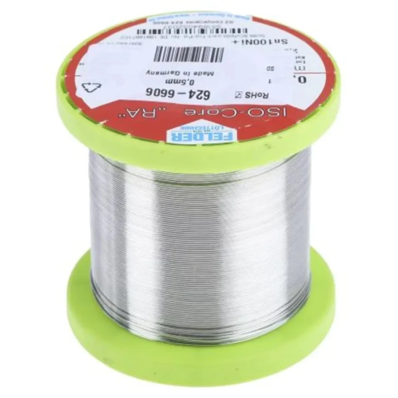 Felder Lottechnik Lead Free Solder Wire 0.5 mm Diameter, Rosin Based Flux, 227°C Melting Point 551894052037