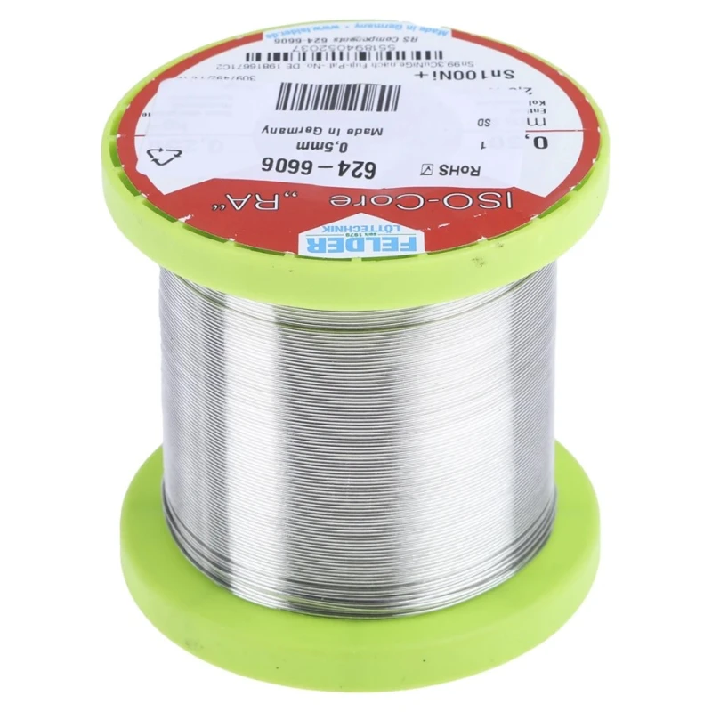 Felder Lottechnik Lead Free Solder Wire 0.5 mm Diameter, Rosin Based Flux, 227°C Melting Point 551894052037