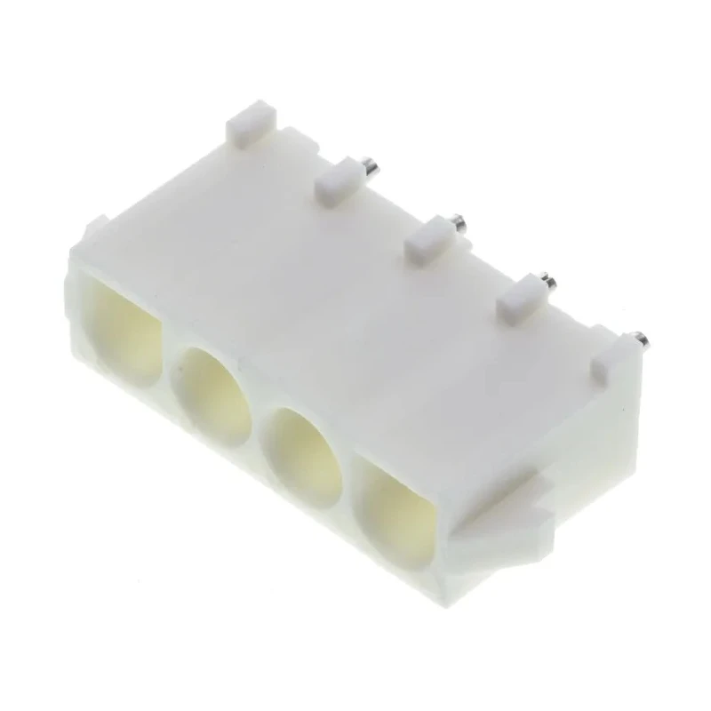 TE Connectivity Universal MATE-N-LOK Series Straight Through Hole PCB Header, 4 Contacts, 6.35 mm Pitch, 1 Row 350792-1