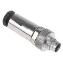 binder Circular Connector, 7 Contacts, Cable Mount, M9 Plug, Male, IP67 Metal Housing, Gold Plated Contacts 99.0421.10.07