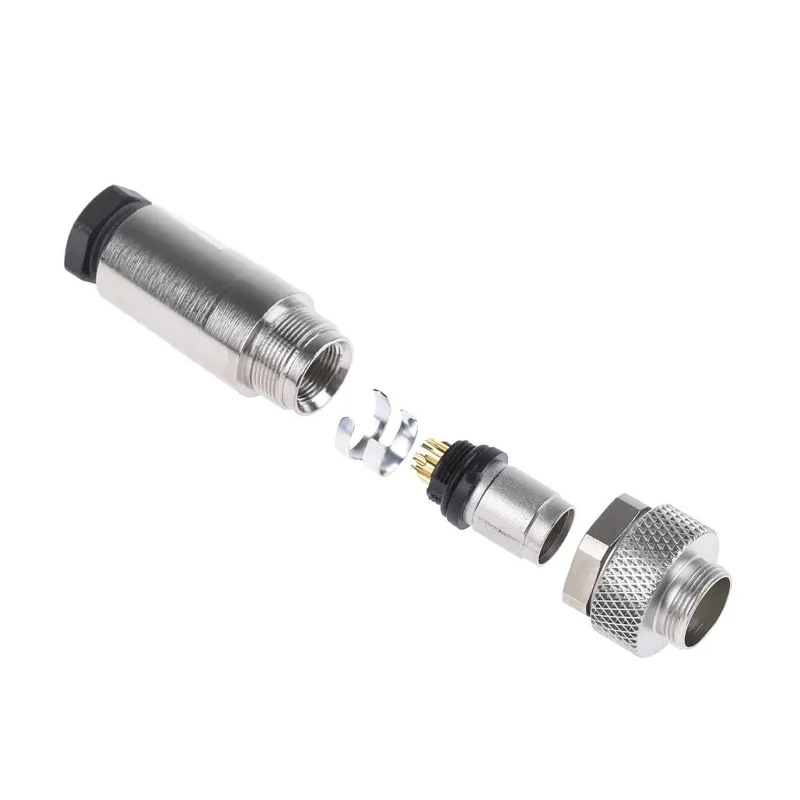 binder Circular Connector, 7 Contacts, Cable Mount, M9 Plug, Male, IP67 Metal Housing, Gold Plated Contacts 99.0421.10.07