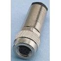 binder Circular Connector 7 Contacts Cable M9 Connector Socket Female Metal Housing IP67 125V 1A 712 Series 