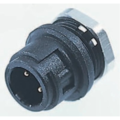 binder Circular Connector 3 Contacts Panel Mount Subminiature Plug Male IP40 710 Series 09-0977-00-03