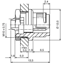 binder Circular Connector 3 Contacts Panel Mount Subminiature Plug Male IP40 710 Series 09-0977-00-03