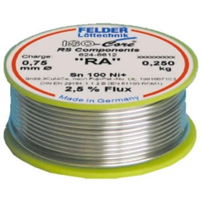 Felder Lottechnik Lead Free Solder Wire 0.75 mm Diameter 227 °C Melting Point 250g 551894072037