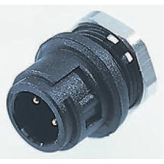binder Circular Connector Subminiature Panel Mount 4 Contacts Plug Male IP40 710 Series 09-0981-00-04