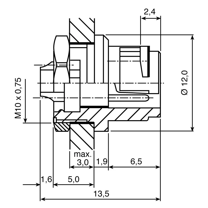 binder Circular Connector Subminiature Panel Mount 4 Contacts Plug Male IP40 710 Series 09-0981-00-04