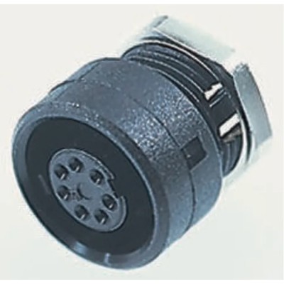 binder Circular Connector, 4 Contacts, Panel Mount, Subminiature, Socket, Female, IP40, 710 Series 09-0982-00-04