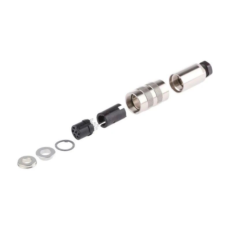binder Miniature Circular Connector, 6 Contacts, Cable Mount, Socket, Female, IP67, 250V, 5A, Copper Zinc 99.5122.15.06