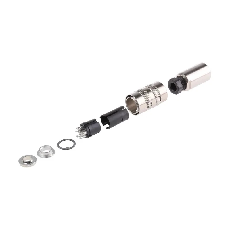 binder Miniature Circular Connector, 6 Contacts, Cable Mount, Socket, Female, IP67, 250V, 5A, Copper Zinc 99.5122.15.06