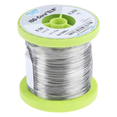 Felder Lottechnik Lead Free Solder Wire 0.5 mm Diameter, Rosin Based Flux, 227°C Melting Point 5540940520 1037