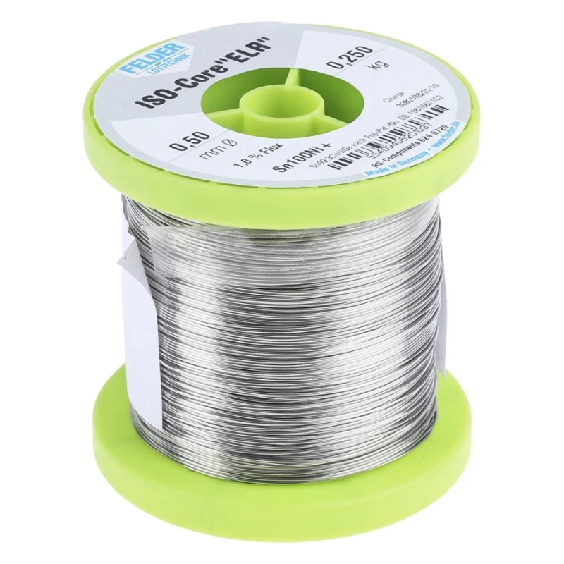 Felder Lottechnik Lead Free Solder Wire 0.5 mm Diameter, Rosin Based Flux, 227°C Melting Point 5540940520 1037