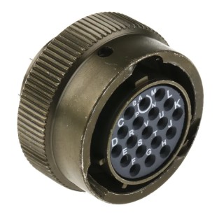 Souriau Sunbank by Eaton MIL Spec Circular Connector Copper Alloy Straight 19 Way Cable 7.5A 500V Series 851 85106EC1419S50