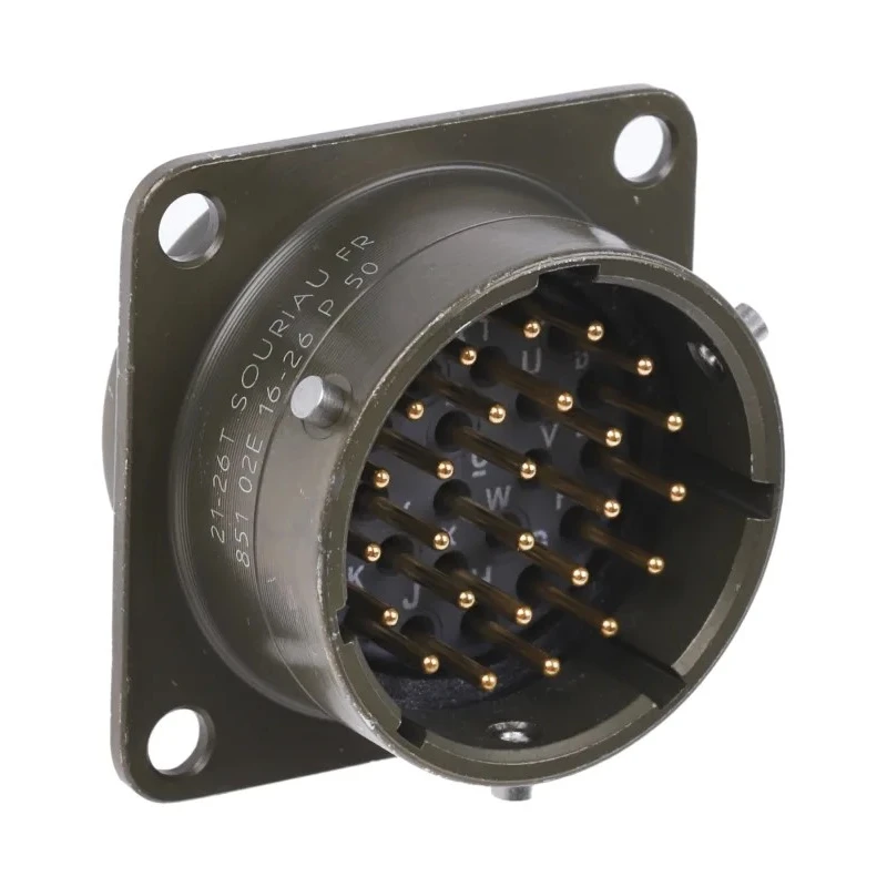Souriau Sunbank by Eaton Copper Alloy Straight 26 Way Panel Mount MIL Spec Circular Connector 500V 7.5A 85102E1626P50
