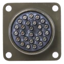 Souriau Sunbank by Eaton Copper Alloy Straight 26 Way Panel Mount MIL Spec Circular Connector 500V 7.5A 85102E1626P50