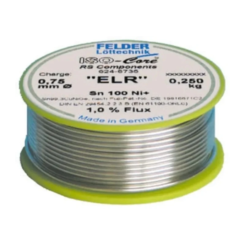 Felder Lottechnik Lead Free Solder Wire 0.75 mm Diameter Rosin Based Flux Melting Point 227°C 250g 5540940720 1037