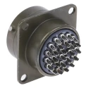 Souriau Sunbank by Eaton Copper Alloy Straight 26 Way Panel Mount MIL Spec Circular Connector 500V 7.5A 85102E1626P50