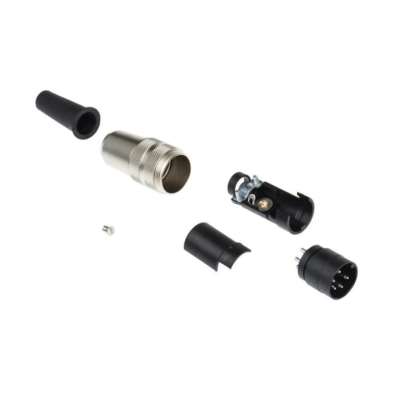 binder Circular Connector, 5 Contacts, Cable Mount, Plug Male, IP40 Protection, Polyamide Housing, 125V, 6A 09-0313-00-05