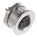 RS PRO Circular Connector 2 Contacts Panel Mount M9 Socket Female IP67 712 Series 09-0404-00-02