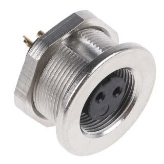 RS PRO Circular Connector 2 Contacts Panel Mount M9 Socket Female IP67 712 Series 09-0404-00-02