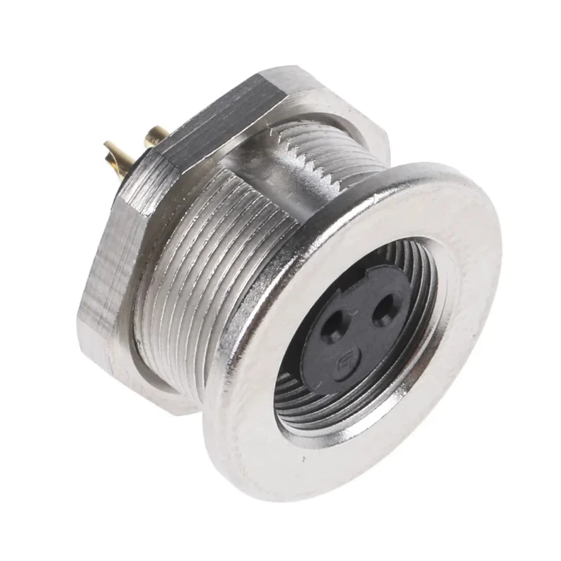 RS PRO Circular Connector 2 Contacts Panel Mount M9 Socket Female IP67 712 Series 09-0404-00-02