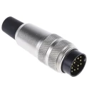 binder Circular Connector, 12 Contacts, Cable Mount, M16 Connector, Male Plug, IP40, 680 Series 09-0329-02-12