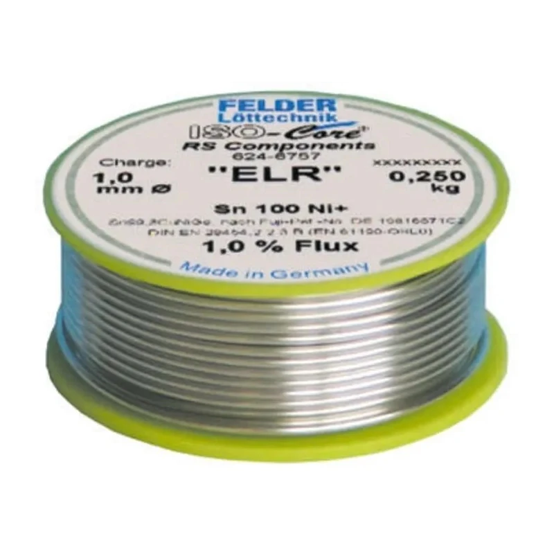 Felder Lottechnik Lead Free Solder Wire 1 mm Diameter Rosin Based Flux 227°C Melting Point 5540941020 1037