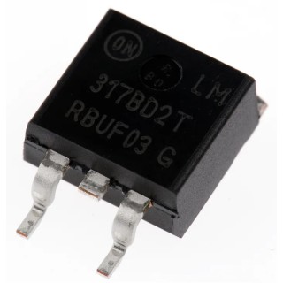 onsemi Adjustable Linear Voltage Regulator 1.2-37 V 1.5 A Surface Mount 3-Pin LM317BD2TG