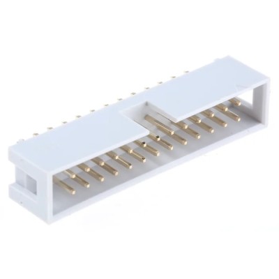 RS PRO Straight Through Hole PCB Header, 26 Contacts, 2.54 mm Pitch, 2 Row, Shrouded 625-7319