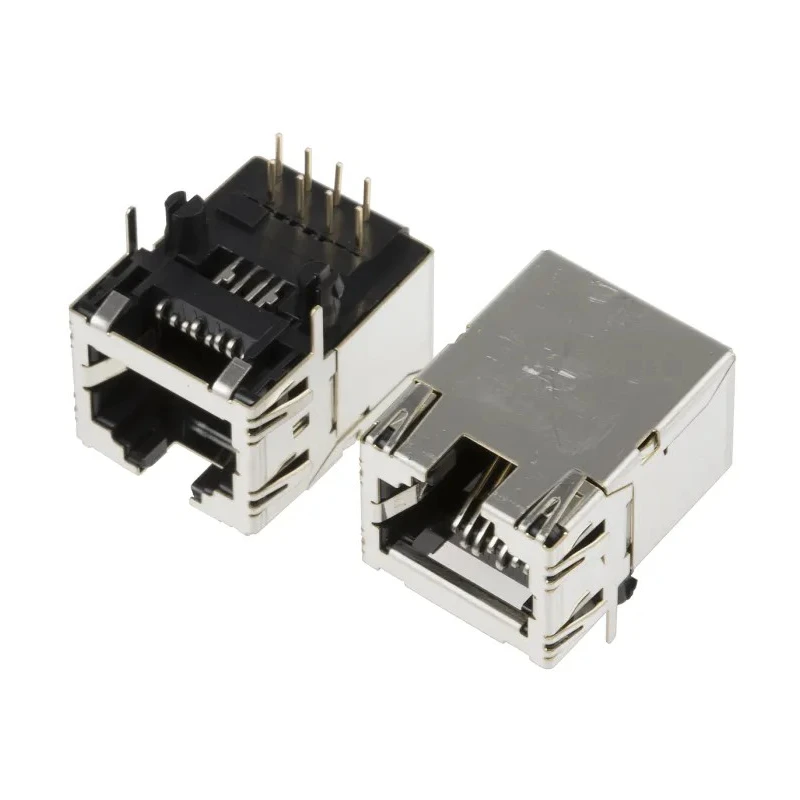 Hirose TM21R Series RJ45 Connector Female, Through Hole Mount, Cat5e STP Shielded Right Angle 1 Port 8 Way TM21R-5C-88(50)