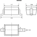 NXP Varactor Diode Single Configuration 30 V 17.5 pF Tuning Ratio 8.9 SOD-323 2-Pin BB135,115