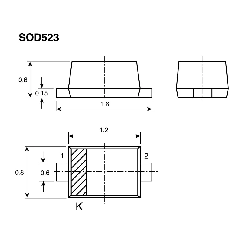 NXP Varactor Diode Single Element 6 V 6.4 pF 2-Pin SOD-523 BB145B,115