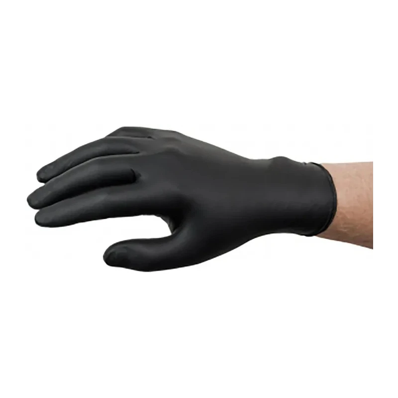 Ansell 93-852 Black Nitrile Disposable Gloves Food Safe 0.12 mm Thickness Size 10 93852100