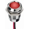 RS PRO Red Panel Mount Indicator 24V DC 20mA Lead Wire Termination IP67 Prominent Bezel 130-1084