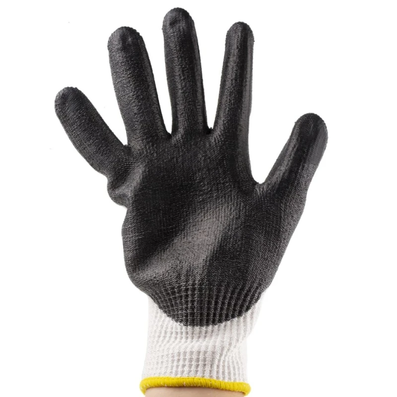 Ansell HyFlex 11-735 White Nylon Work Gloves, Size 8, Polyurethane Coating 11735080