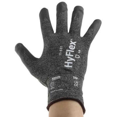 Ansell HyFlex 11-531 Grey Nylon Work Gloves, Size 9, Nitrile Coating 11531090